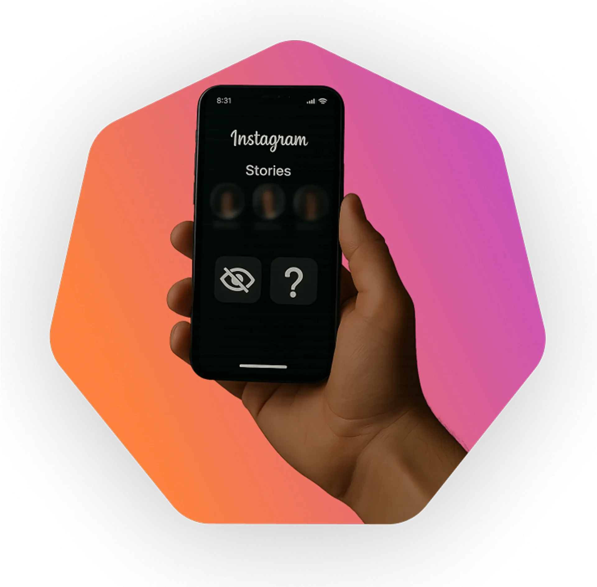 Instagram Stories на смартфоні з іконками анонімного перегляду екс-партнерів