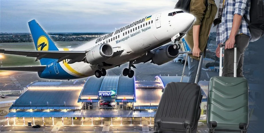 Літак МАУ на злітній смузі аеропорту під час підготовки до відновлення авіаперельотів в Україні
