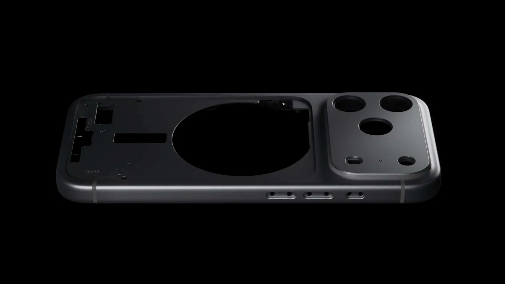 Задня панель iPhone 18 Pro Max з отвором для рекордного акумулятора понад 5190 мАг