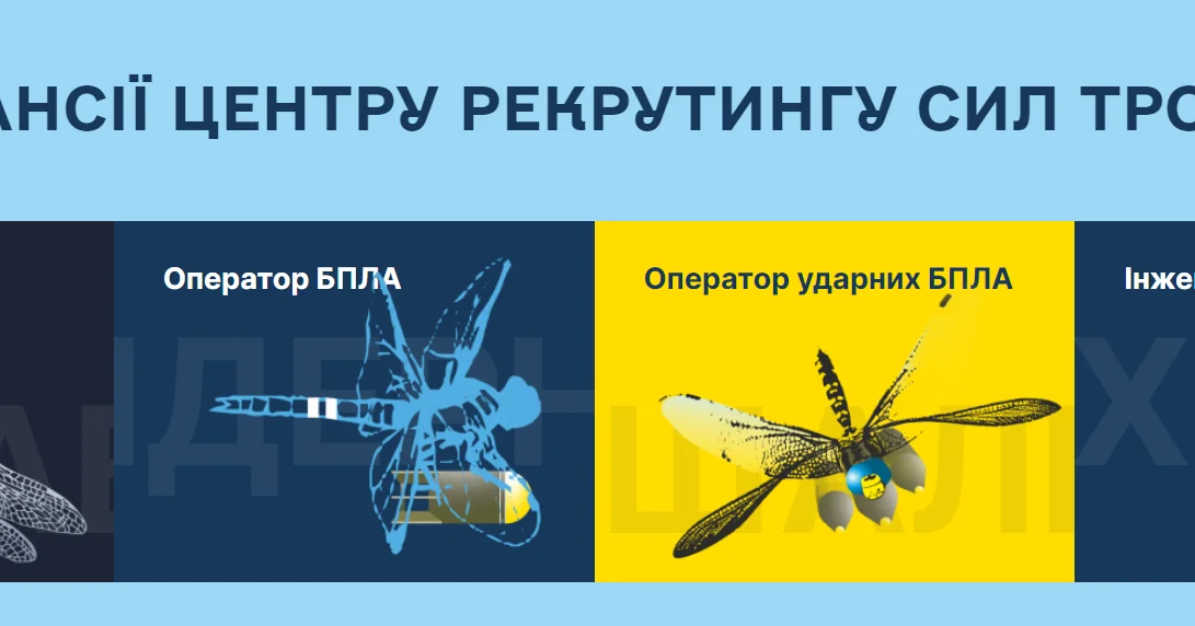 Рекрутери ТрО ЗСУ: вакансії операторів БПЛА з ілюстраціями дронів