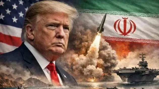Дональд Трамп на тлі блокади Ормузької протоки США авіаносцем та іранською ракетою