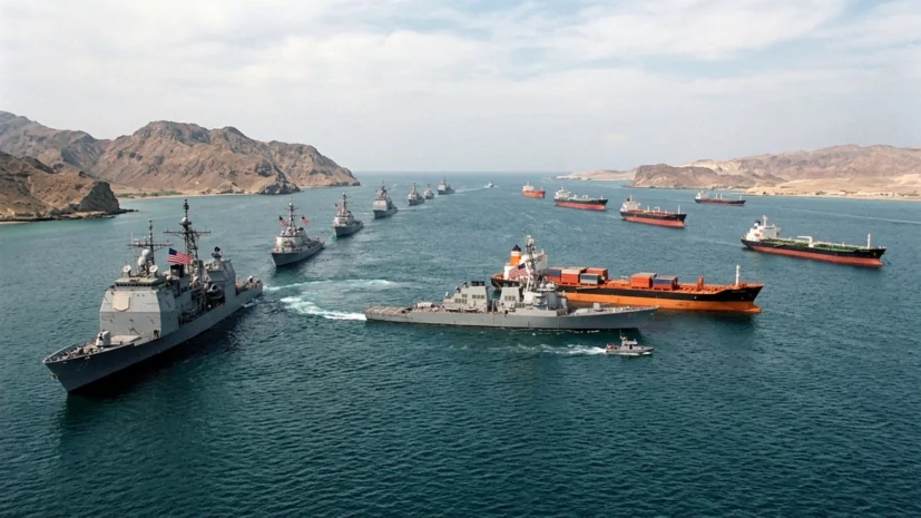 Американські кораблі ВМС патрулюють Ормузьку протоку з нафтовими танкерами