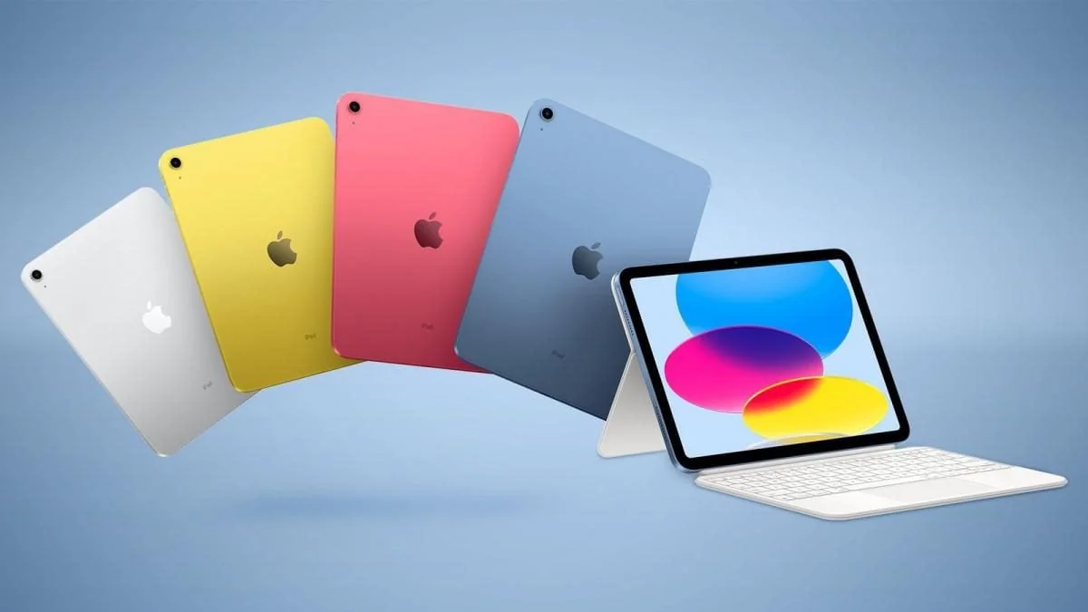 Кольорові бюджетні iPad з клавіатурою та яскравим екраном