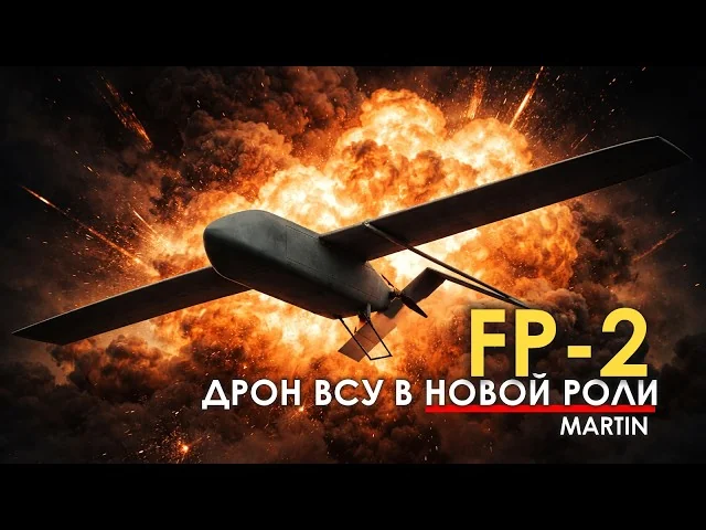 Дрон FP-2 ВСУ летить на тлі потужного вибуху в новій ролі