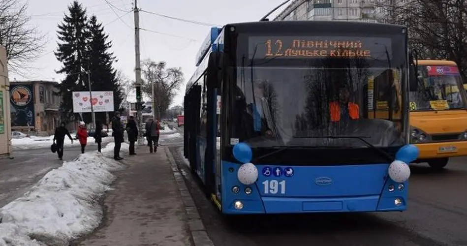 График движения троллейбуса 12 Луцк