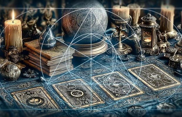 Карти Таро з кришталевою кулею та свічками для гороскопу на 21 травня