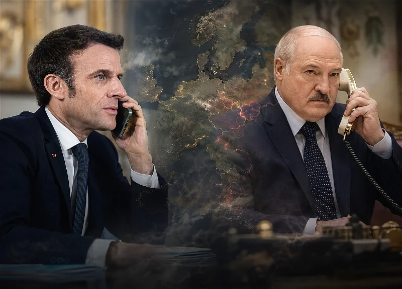Еммануель Макрон і Олександр Лукашенко ведуть телефонну розмову на тлі конфлікту