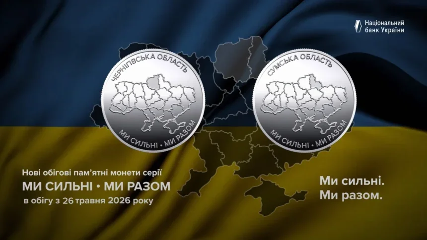 Памятні монети НБУ Сумської та Чернігівської областей серії Ми сильні. Ми разом