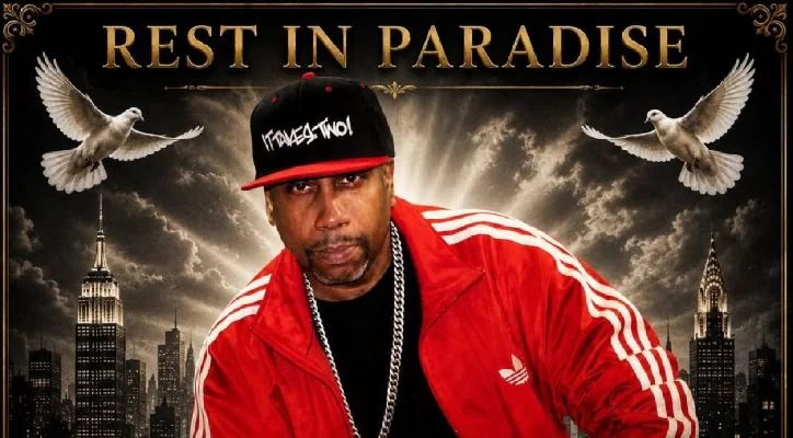 Репер Роб Бейс на меморіальному зображенні Rest in Peace з написом It Takes Two