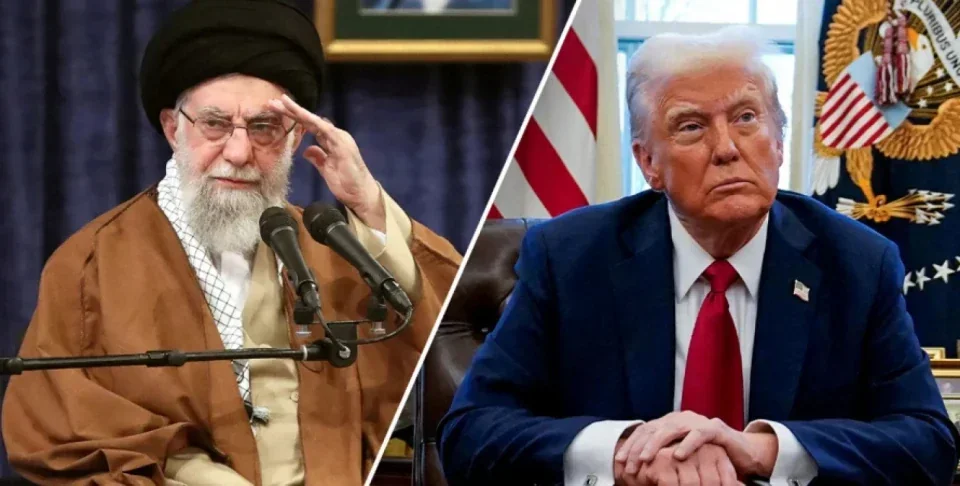Дональд Трамп та аятола Хаменеї на тлі наради щодо Ірану