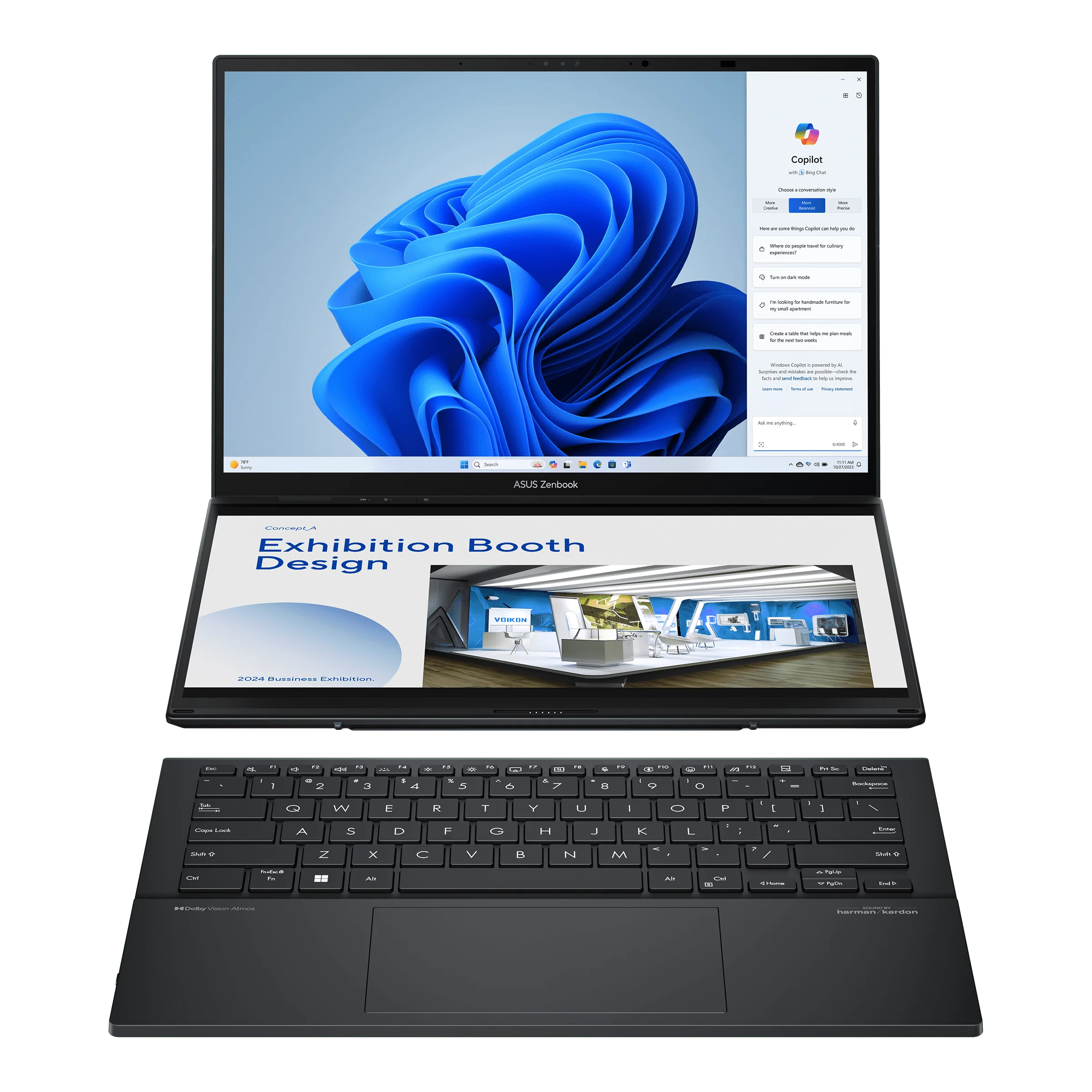 ASUS Zenbook DUO з двома екранами та Copilot для роботи зі ШІ