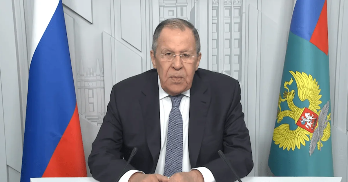 Сергій Лавров під час заяви про європейські пропозиції щодо України