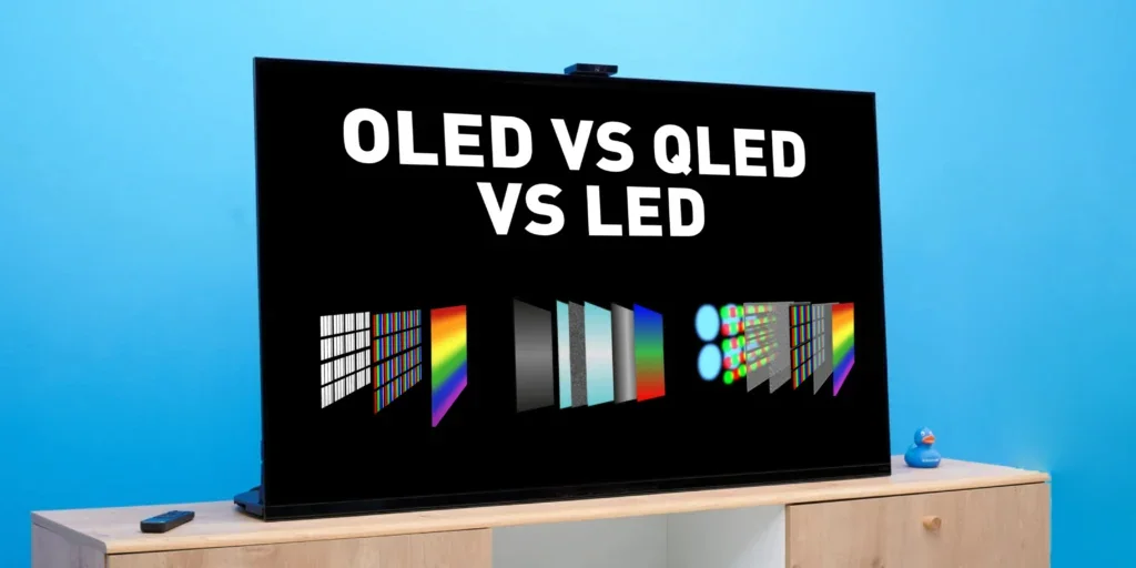 Порівняння технологій OLED QLED та LED на екрані телевізора