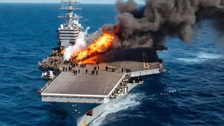 Пожежа на авіаносці USS Gerald R. Ford у відкритому морі
