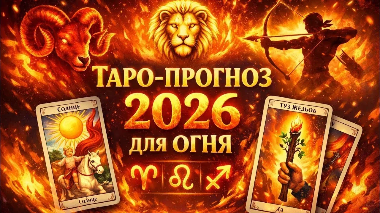 Таро-прогноз 2026 для вогняних знаків з картами Сонце та Туз Жезлів