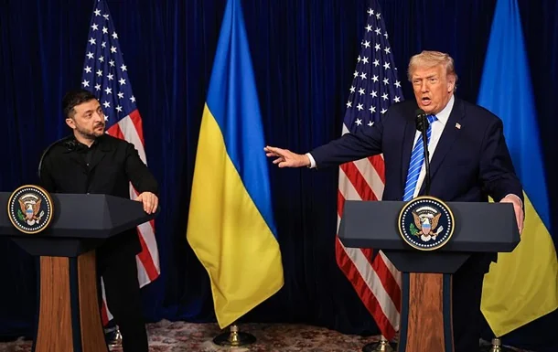 Трамп: Соглашение с Ираном достигнуто, время сосредоточиться на Украине Дональд Трамп выступает по Украине рядом с Зеленским на фоне флагов
