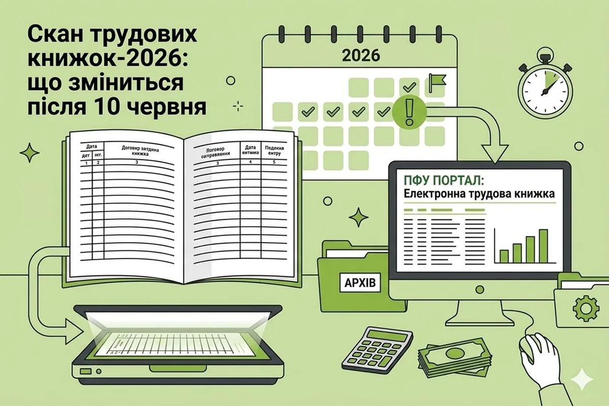 Оцифрування трудових книжок на порталі ПФУ після 10 червня 2026 року