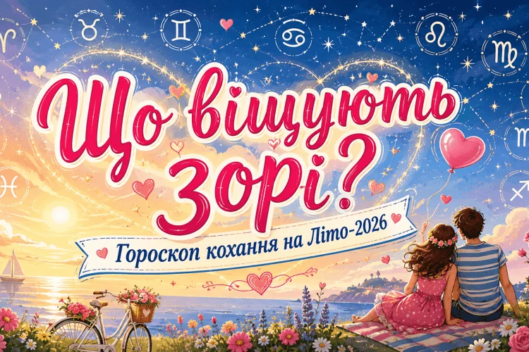 Романтична пара біля моря в гороскопі кохання на літо 2026 зі знаками зодіаку