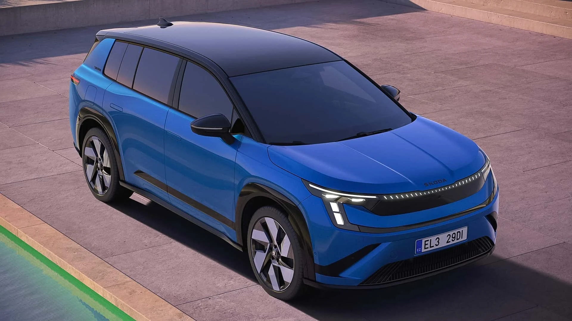 Універсал Dacia Striker синього кольору з LED-фарами та динамічним силуетом