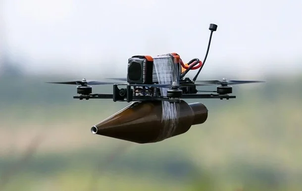 Російський FPV-дрон з бойовою частиною для ударів по Харківщині