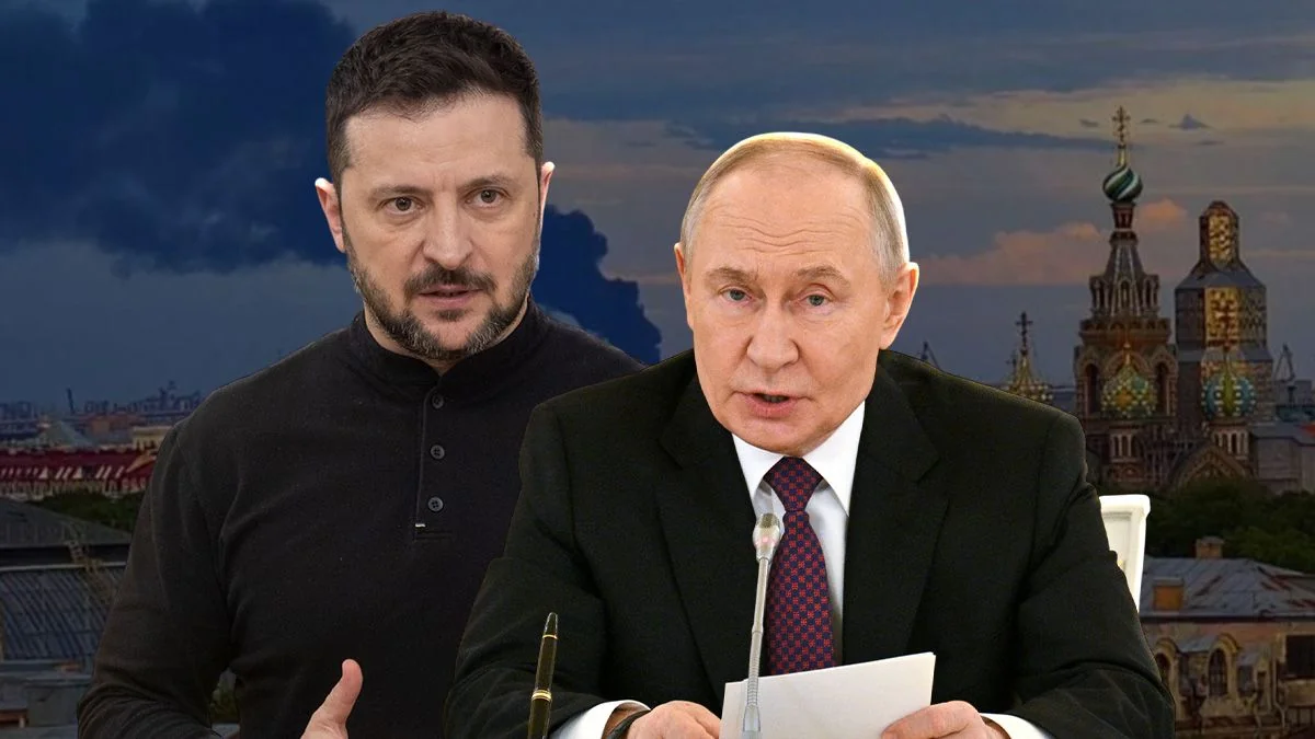 Зеленський і Путін на тлі Кремля щодо зустрічі в Москві