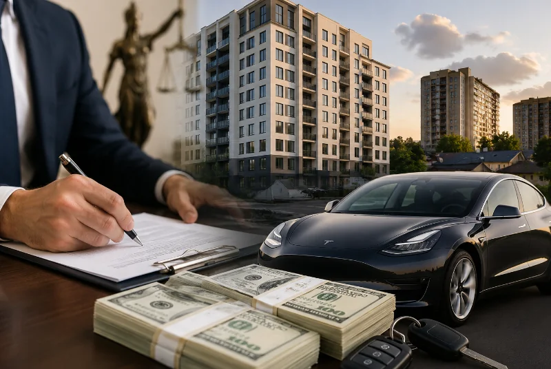 Підписання рахунку за пошкодження орендованої Tesla Model 3 на 2141 долар