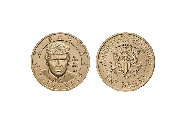 Монета США з портретом Трампа на 250-річчя та написом In God We Trust