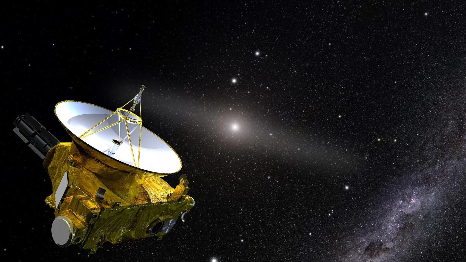 Зонд NASA New Horizons в космосе на краю Солнечной системы